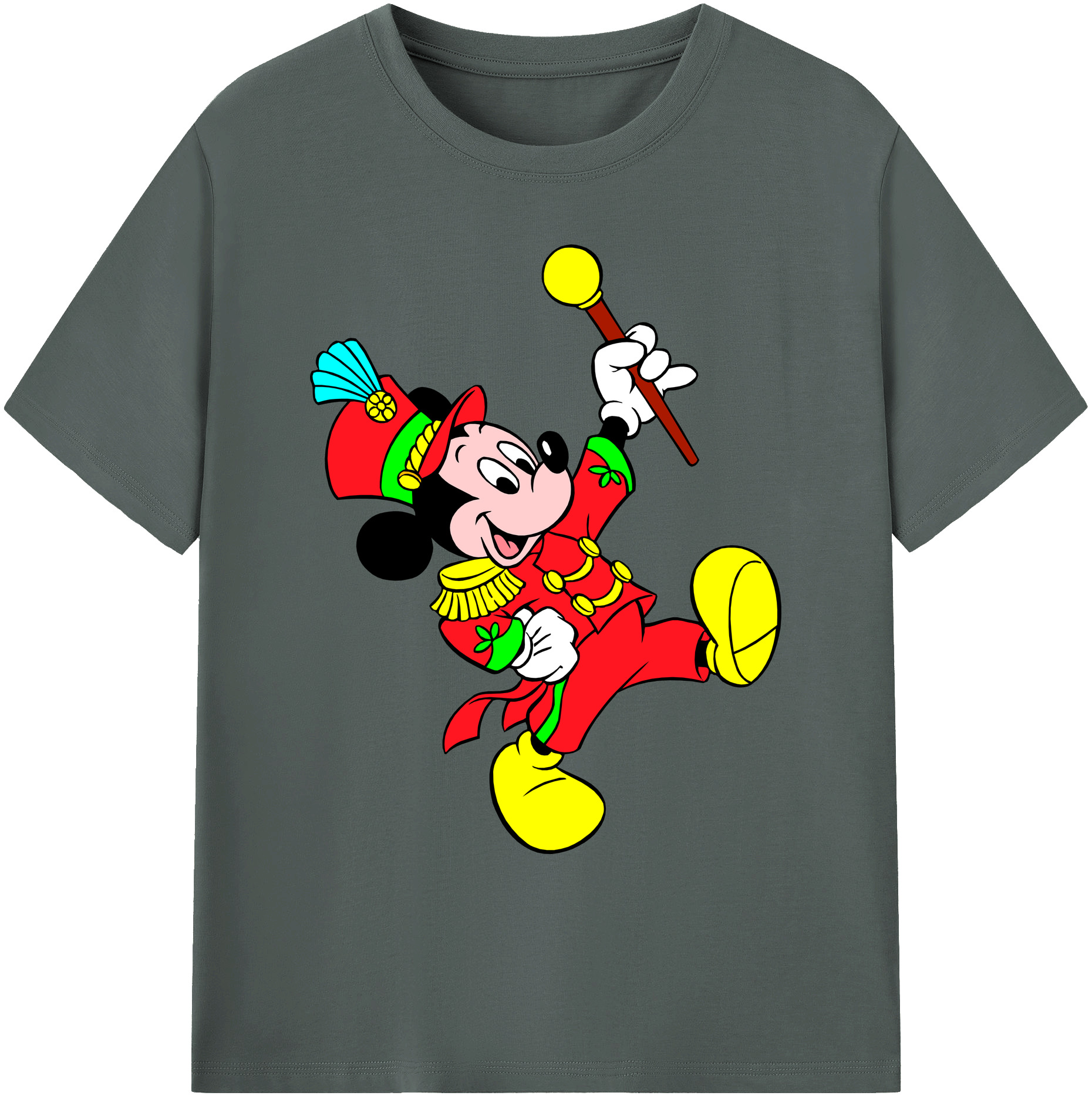 ミッキーマウス Mickey Mouse 綿100％ メンズ半袖Tシャツ｜肌触りやわらか＆通気性